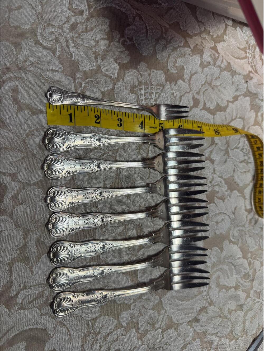 Set of 8 International Silver Co. Drake Silverplate Dinner Forks